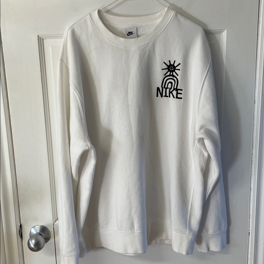 Nike Sportswear Heritage Club Fleece Crewneck Sweatshirt in White men’s size L